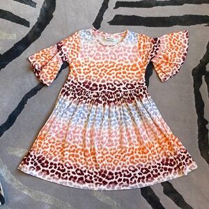 Molo Chasity dress in pink jaguar print, size 5/6, new without tags